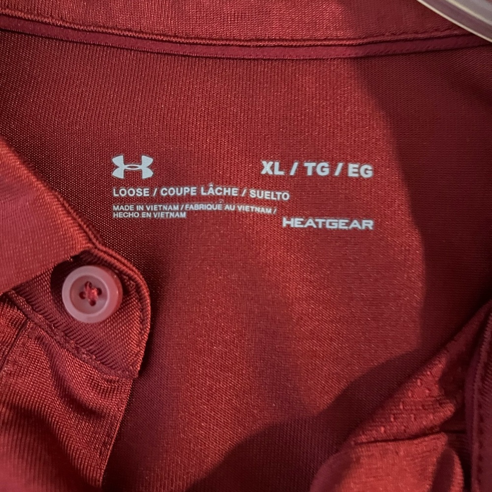 Under Armour South Carolina Gamecocks Polo XL HeatGear Red NCAA Gameday Shirt - Picture 6 of 8
